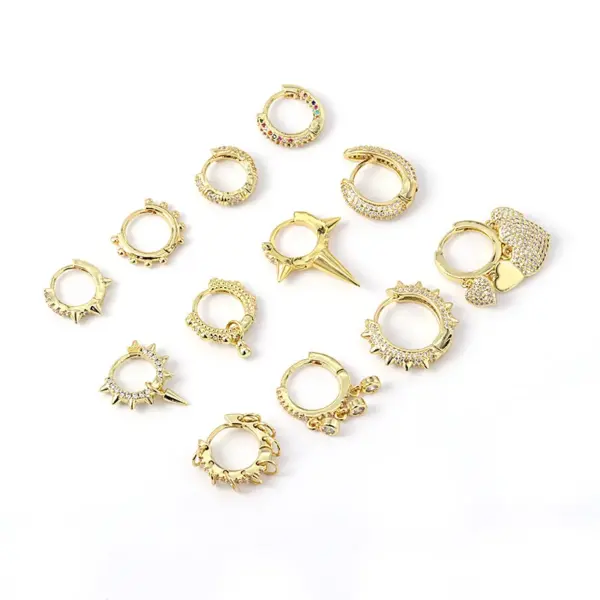 Wholesale Metal Plating Geometric Artificial Gemstones