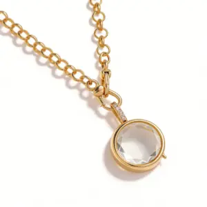 Round Transparent Photo Box Necklace