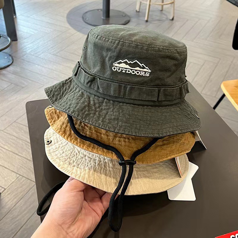 Wholesale Men's and Women's Outdoor Hiking Hat Women's Sunscreen Japanese Niche Quick-y Western Denim Hat Big Head Wai Hiking Sunshade Tide