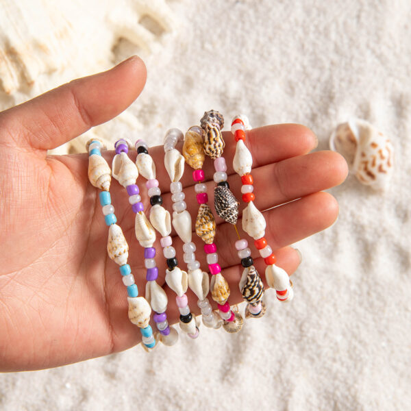 Wholesale Bohemian Rice Bead Multi-Layered Elastic Bracelet Set