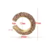 Wholesale 1 Piece Exaggerated Shiny C Shape Inlay Copper Rhinestones Ear Cuffs