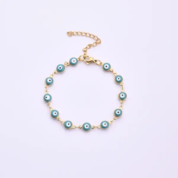 Wholesale Ethnic Style Classic Style Artistic Eye 304 Stainless Steel Gold Plated Bracelets In Bulk