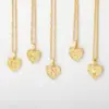 Wholesale PVD Coated Real Gold Plated Letter Stainless Steel Copper Simple Style Waterproof Non Tarnish 304 Stainless Steel Lobster Trigger Clasp Closure Pendant Necklace