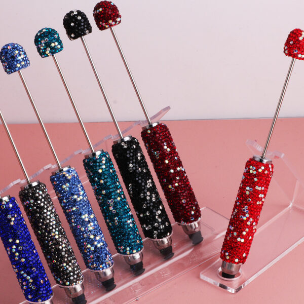 oly-e16fbf1a800da66dabffab0dd4816d24 Wholesale Cross-border Live Hot Selling Color Touch Screen Pen ill Pen Ceramic Mud Full Diamond Beaded Pen DIY Beaded Ballint Pen Heavy Industry Pen