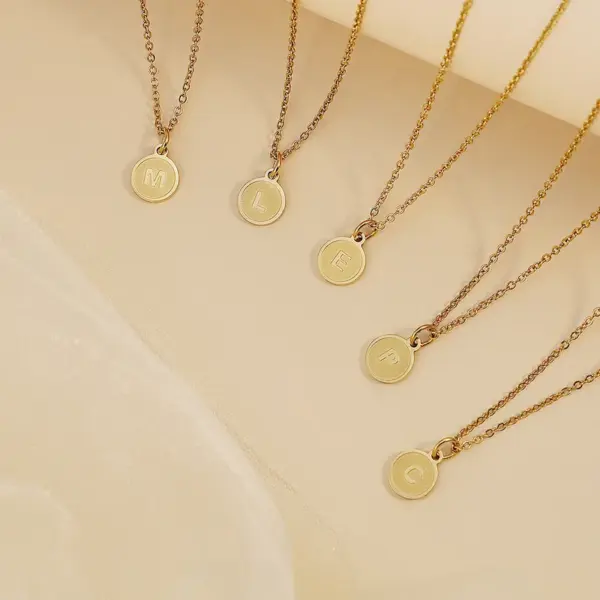 Wholesale Fashion Letter Stainless Steel Pendant Necklace Plating Stainless Steel Necklaces