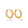 Wholesale 201 Stainless Steel Round PVD Coated 18K Real Gold Plated 18K Gold Basic Waterproof Non Tarnish Plating Earrings