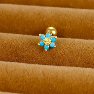 3 Gold Blue Diamond 1 Piece