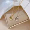 Wholesale PVD Coated Real Gold Plated Heart Shape Stainless Steel Basic Sweet Classic Style Waterproof Non Tarnish Titanium Steel Pendant Necklace