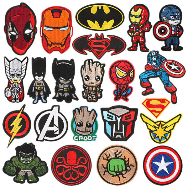 Wholesale Xiaotian Iron Man Embroidery Cloth Sticker Computer Embroidery Zhangzi Label Ironing Patch Cartoon Marvel Embroidery Hulk