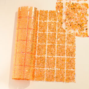 28 orange round star sequin style / Geometric special-shaped resin hot-melt adhesive tape [whole piece 24*40cm, small square 3*4cm]
