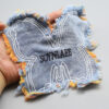 Wholesale New Denim Embroidered Butterfly Cloth Sticker Patch Embroidered Pieces Cloth Sticker Clothing Bag Hand-stitched Decorative Cloth DIY