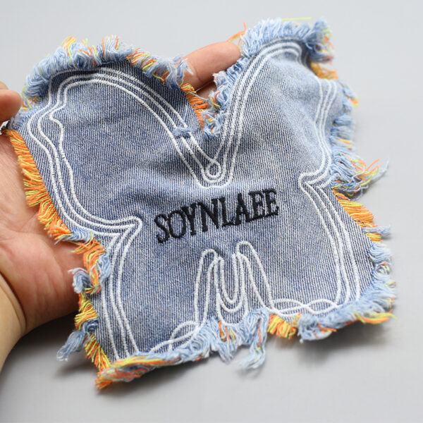 Wholesale New Denim Embroidered Butterfly Cloth Sticker Patch Embroidered Pieces Cloth Sticker Clothing Bag Hand-stitched Decorative Cloth DIY