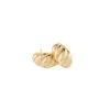 18K Gold Plated 304 Stainless Steel PVD Coated Solid Color Waterproof Non Tarnish Surgical Steel Plating Simple Style Ear Studs For Women's