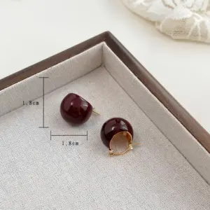 Maillard Red Beans Dripping Oil-Ear clip