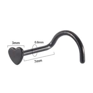 Black-S Shape / 0.8*7*3mm