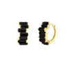 Wholesale 1 Pair Glam Cool Style Solid Color Copper Plating Inlay Zircon Gold Plated Earrings