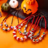 Wholesale Dark Gothic Halloween Wooden Bead Necklace Bracelet