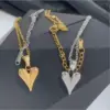Wholesale PVD Coated 18K Gold Plated Heart Shape Stainless Steel IG Style Commute Waterproof Non Tarnish 304 Stainless Steel Pendant Necklace