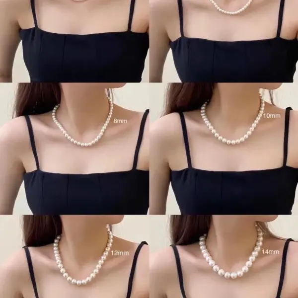 Fashion Solid Color Artificial Pearl Alloy Women's Necklace 1 Piece
