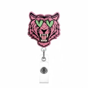 Pink tiger+transparent rotating clip