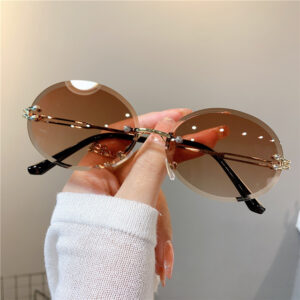 Gold frame brown flakes