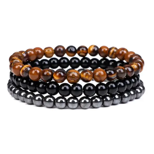 Fashion Round Natural Stone Beaded Bracelets