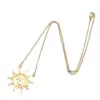 Wholesale Jewelry Retro Sun 201 Stainless Steel 18K Gold Plated Plating Stainless Steel Necklaces