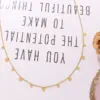 Wholesale PVD Coated Real Gold Plated 18K Gold Geometric 304 Stainless Steel Fashion Waterproof Non Tarnish 304 Stainless Steel Necklace
