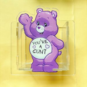 B225-dirty word rainbow bear pen holder