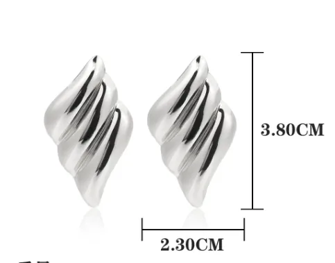 Wholesale Hawaiian Shiny Solid Color 304 Stainless Steel Ear Studs