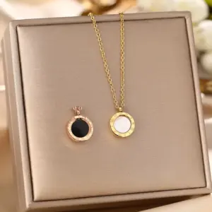 8174-gold Black and White Double-sided