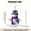 Wholesale Purple Christmas Snowman Acrylic Earrings