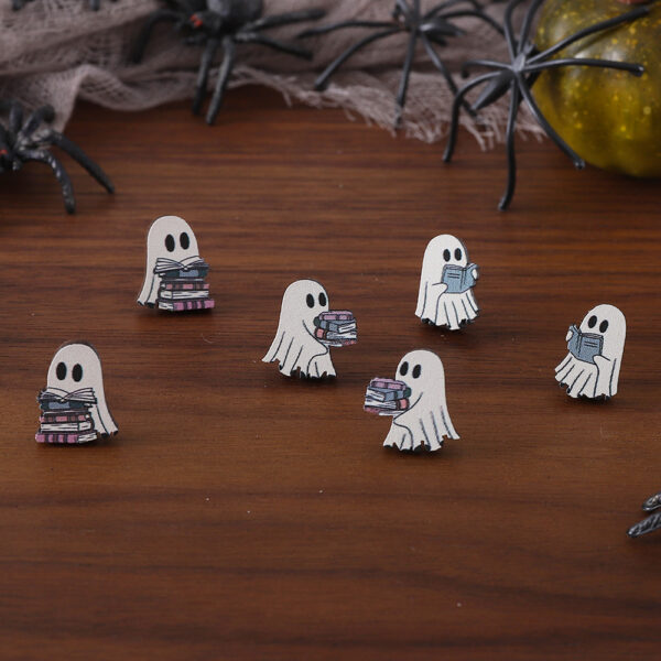 oly-e1f79cec7e99c07b7180a539101b5861 Wholesale Gothic Book Ghost Wooden Earring Set