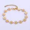 Bohemian Flower 304 Stainless Steel 18K Gold Plated No Inlaid Stainless Steel Bracelets In Bulk