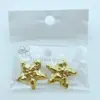 Luxurious Floral Oil Pressed Stainless Steel Earrings Fashionable Petal Leaf Ear Jewelry Elegant Simple Style For Women