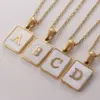Wholesale Titanium Steel 18K Gold Plated Simple Style Plating Letter Shell