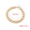 Wholesale 2022 New Punk European and American Style Cross-border Jewelry Personalized Necklace Women's Large Round Bead O-chain Gold Necklace Women