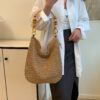 Wholesale Large Capacity Bag Women's 2024 New All-match Shoulder Beach Bag for Seaside Holiday Woven Straw Commuter Tote Bag