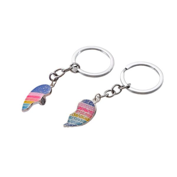 oly-e209116d23eb9e992ecb54a1dcfee4d6 Wholesale Good friend fashion rainbow with gold wder splicing heart magnetic necklace