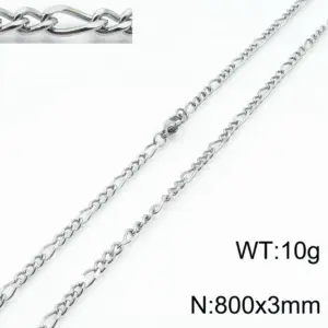 Steel Color 800 * 3mm = Necklace KN197294-Z