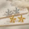 Wholesale PVD Coated Real Gold Plated 18K Gold Star 304 Stainless Steel Sweet Artistic Waterproof Non Tarnish Ear Studs