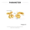 Wholesale Ion Plating (IP) Cherry 304 Stainless Steel Simple Style Waterproof Non Tarnish Ear Studs