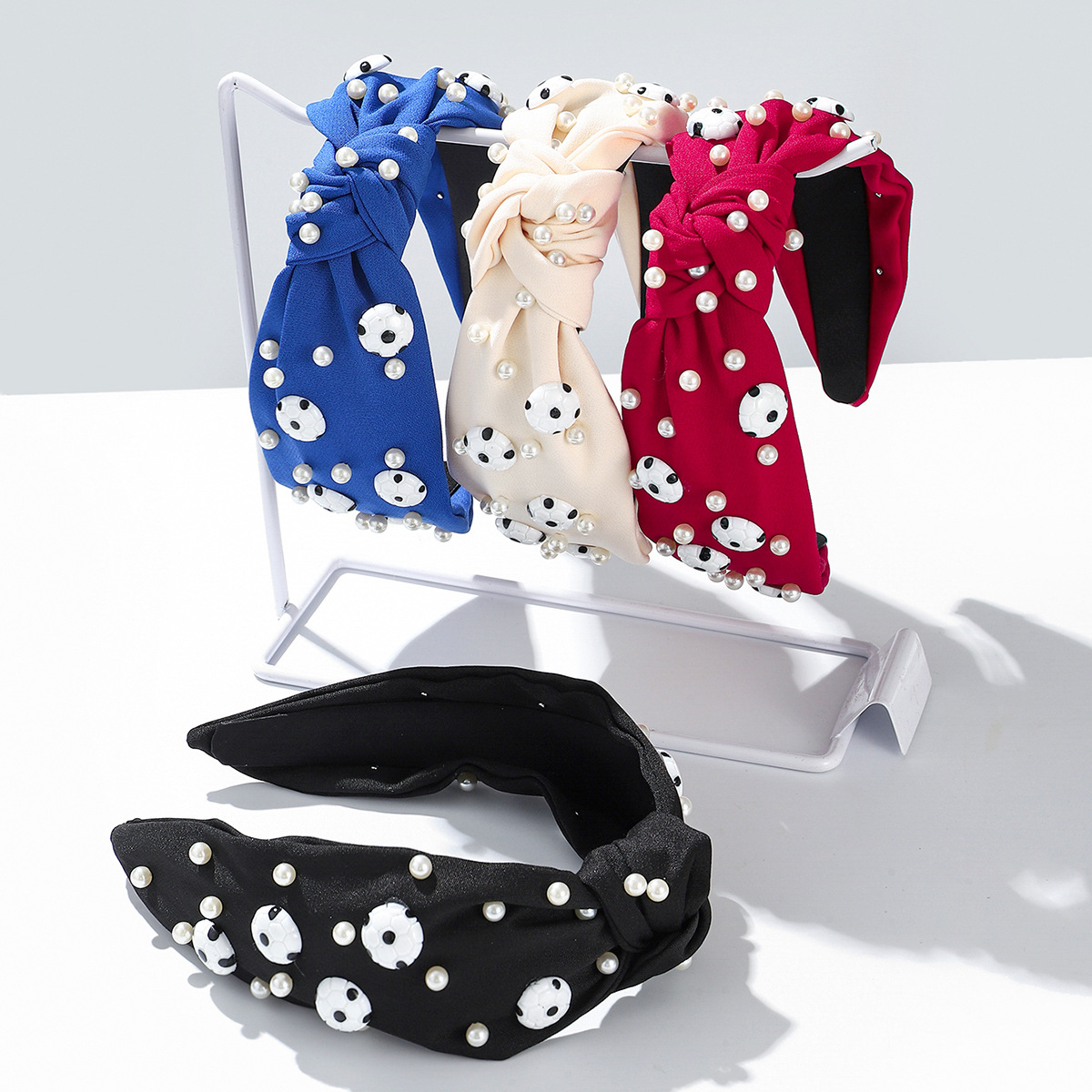 Wholesale New Football Series Headband Rugby Decoration Headband Donut Cranial Top Srts Style Hair Aessories