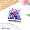 oly-e21eab58184dfe6a3d5d2a3865c4846f Wholesale Cross-Border New Loose Powder Cartoon Letter Girl Bag Pendant Acrylic Cute DIY Patch Accessories