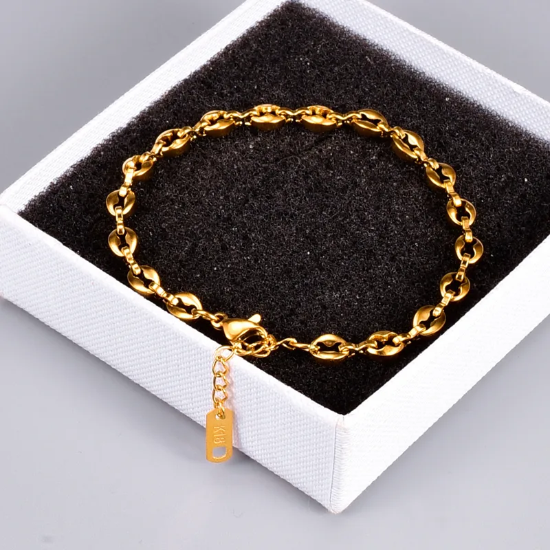 Wholesale PVD Coated Real Gold Plated 18K Gold Ft 304 Stainless Steel Titanium Steel Cute Handmade Pastoral Waterproof Non Tarnish 304 Stainless Steel