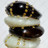 Wholesale Exaggerated large studded resin bracelet, uniquely shaped color-blocked jewelry