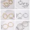 Wholesale Ion Plating (IP) 18K Gold Plated Round Titanium Steel Vintage Style Modern Style Simple Style Waterproof Non Tarnish Hoop Earrings