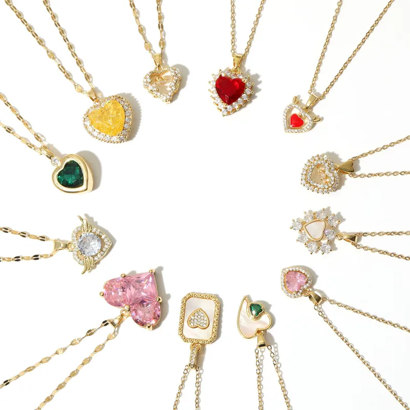 Wholesale Titanium Steel Zircon Flower Necklace Women's Fashion Jewelry Bohemian Style Micro-Paved Small Batch Design Luxury Aesthetic