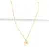 Wholesale PVD Coated Real Gold Plated Cross 201 Stainless Steel 304 Stainless Steel Copper Simple Style Classic Style Waterproof Non Tarnish 201 Stainless Steel Pendant Necklace