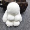 Wholesale Real Rex rabbit fur doll bunny car keychain pendant mini ear rabbit bag plush decoration rabbit